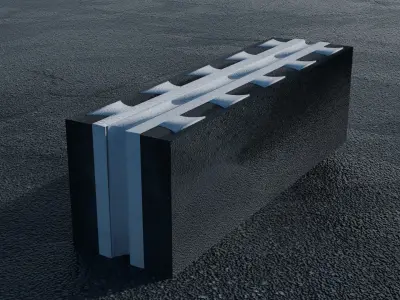 Foamblock - PBR Low Poly concrete block 3D model