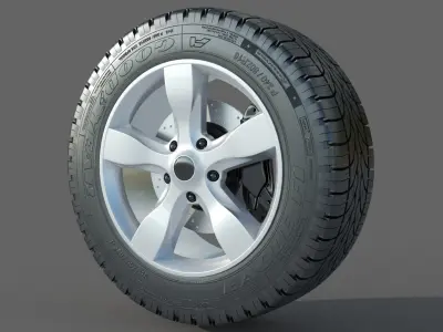 wheel Rim Tire 4 3D model