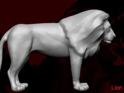lion model 3D model