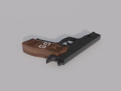 Pistol Gun Low-poly 3D model purchase