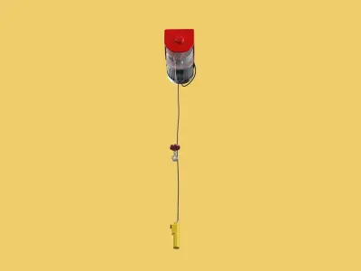 STANDARD ELECTRIC POWER MOTOR WIRE ROPE HOIST CRANE GANTRY HOOK 3D model