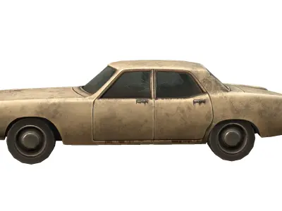 Old  Car Low-poly 3D model