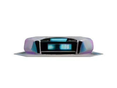 Sleek SciFi Datapad with Cracked Hologram 3D model