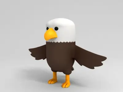 Rigged Eagle Character 3D model