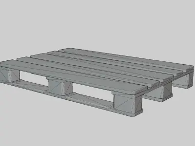 Wooden pallet Free low-poly 3D model purchase