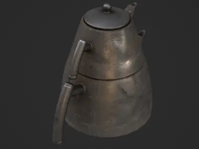 Teapot Game Ready  Low-poly 3D model