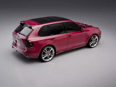 Porsche Cayenne Turbo S 2009 Low-poly 3D model