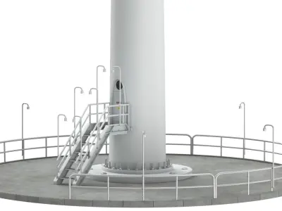 Wind Turbine Vestas with details 3D model
