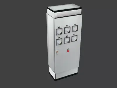 Panel Control Analogico Low-poly 3D model
