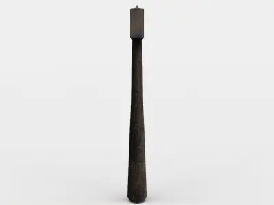 Axe tooth brush Low-poly 3D model