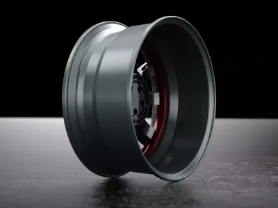 Rims carbon fiber industrial style 3D model