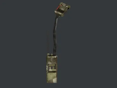 Radio Military Low-poly 3D model purchase