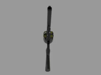 Webley Mk VI Revolver Low-poly 3D model