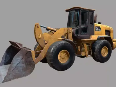 Loader bulldozer Low-poly 3D model