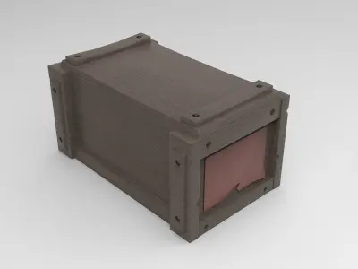 Wood Box 3D model buy
