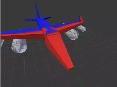AEROPLANE plane Low-poly 3D model