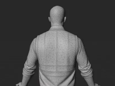 Construction Worker  Low-poly 3D model