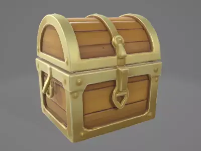 Fantasy Treasure Chest - 3D Model for Games and Renders Low-poly 3D model
