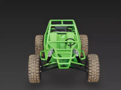 Green Venom Off-Road Buggy 3D Model Low-poly 3D model