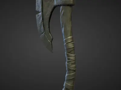 AXE2 high and low poly Low-poly 3D model