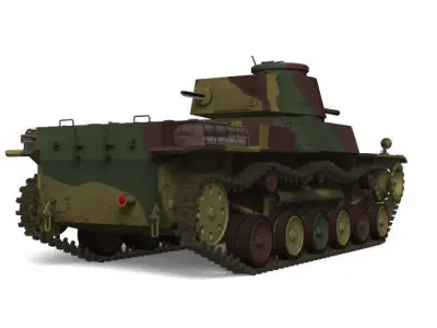 Type1 medium tank Chi he 3D model
