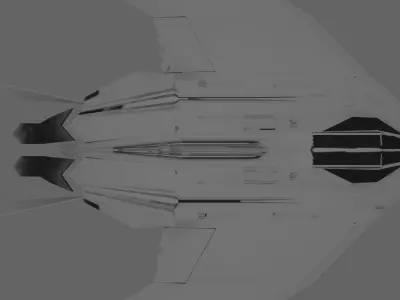 STEALTH SPACECRAFT BOMBER LOW POLY Low-poly 3D model
