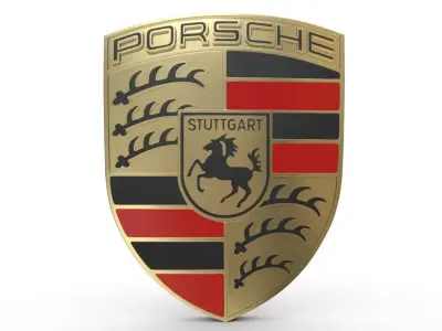 Porsche Logo 3D model by 3dlogoman