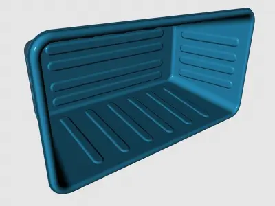Industrial Plastic Laundry Trolley Basket On Wheels 3D model