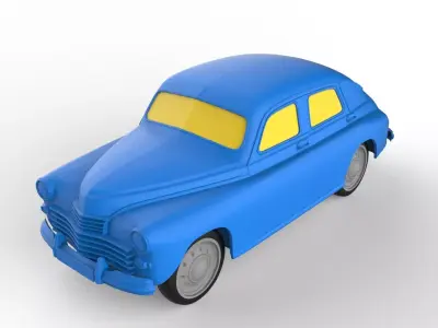 GAZ M20 1946 Classic Car 3D print model