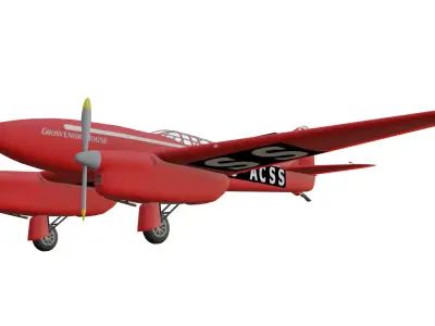 de Havilland DH88 Comet Low-poly 3D model