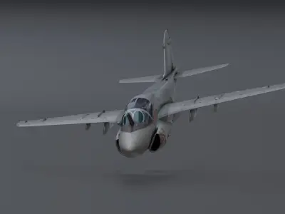 a6 fighter jet - blender Low-poly 3D model
