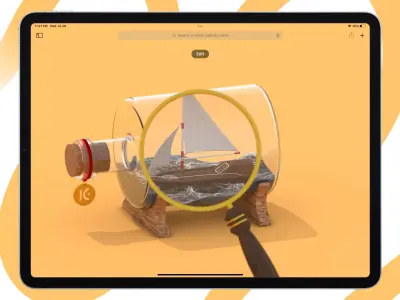 Boat In A Bottle 3D model