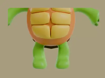 3D model of a cartoon Turtle Free 3D model
