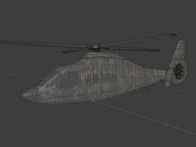 Cartoon Helicopter Low-poly 3D model from CGTrader
