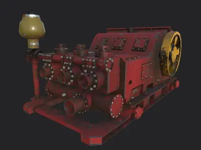 Mud Pump High-Detail Game-Ready for Unreal Engine And Unity Low-poly 3D model