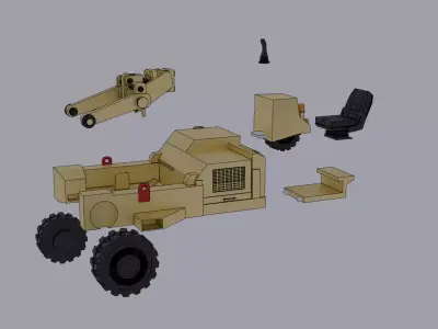 IAF Towbarless tug vehicle 3D print model