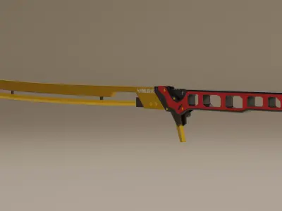 CyberKatana Low-poly 3D model