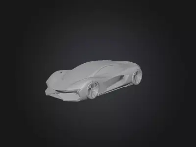 Neon Velocity Car 3D model