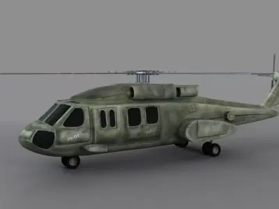 Helicopter military 3D model buy
