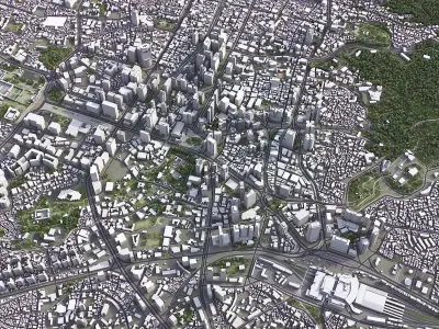 Seoul - 3D City Model Low-poly 3D model