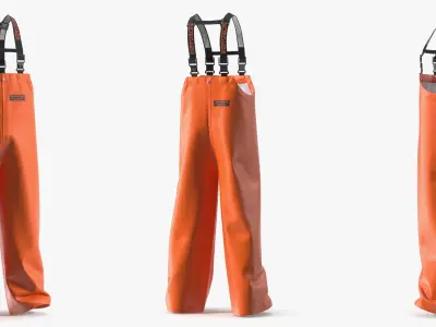  Grundens Marine Waterproof Bib Pants Orange 