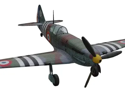 Dewoitine D520 Low-poly 3D model