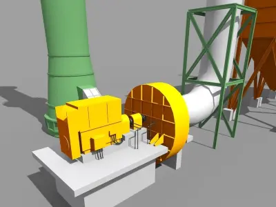 Deduster system 3D model