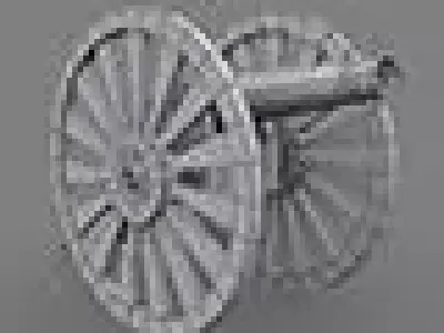 Canon 1 cannon wheel 3D model