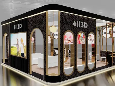 Exhibition Stand Stall  7X7 4 SIDE OPEN BEAUTY  AND COSMETICS   3D model