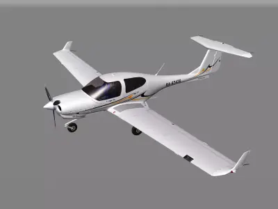 Diamond DA40 Low-poly 3D model
