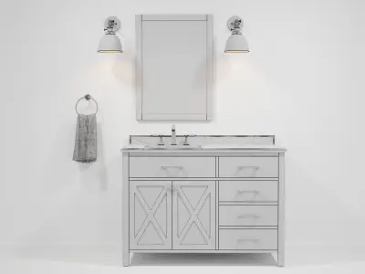  OVE Ainsley II WHT 48 THD USA 3D model