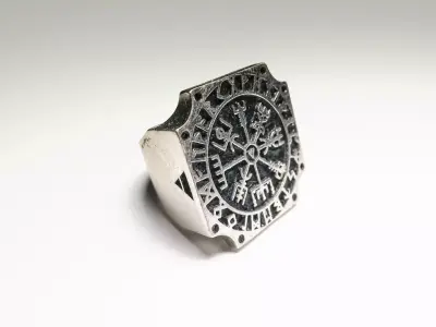 jewelry viking compass 3D model