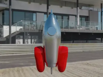 Space Rocket 3D Model 3D model