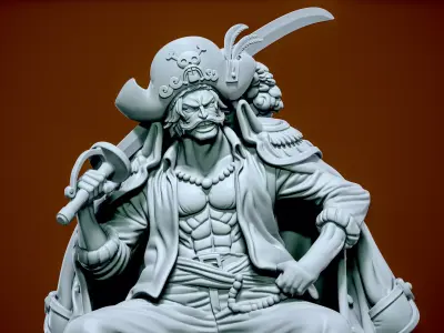 Gol D Roger - One piece - split part 3D print model